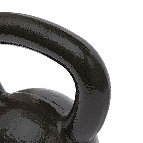 Close-up of a black kettlebell handle