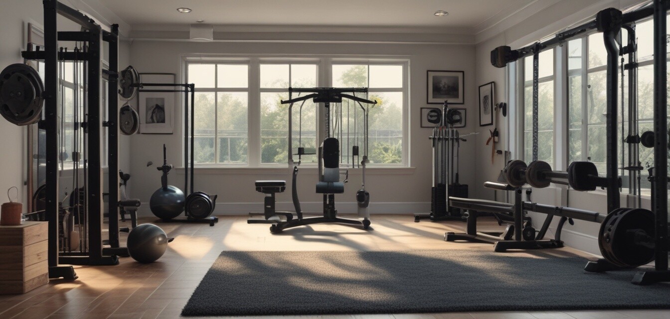 Maintained home gym setup