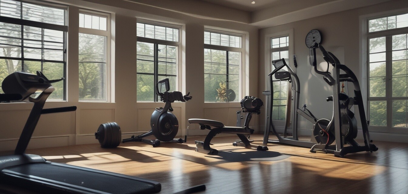 Home gym layout with cardio equipment